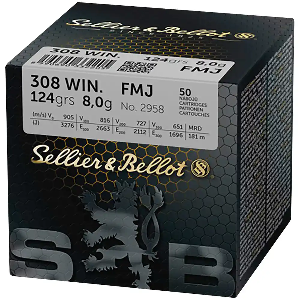 .308  FMJ 124grs 8.0g S&B 50 .308  FMJ 124grs 8.0g S&B 50